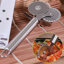 Stainless Steel Rustproof Ravioli Cutter Double Pastry Wheel Restaurant Knives
