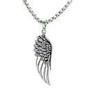 Bohemia Stainless Steel Angel Wing Pendant Necklace Collection Party Jewelry