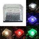 Crystal Solar Power Cube LED Light Waterproof Buried Yard Lamp White