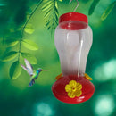 Hanging Hummingbird Feeder Outdoor Plastic Flower Iron Hook Bird Feeder