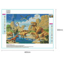 5D DIY Full Drill Diamond Painting Dinosaurs Sky Cross Stitch Embroidery