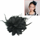 Feather Flower Bead Wrist Corsage Brooch Pin Hair Clip Bridal Fascinator GIB
