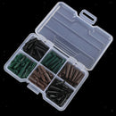60 Set Carp Fishing Tackle Kit Heavy Duty Tail Silicone Safety Lead Clips