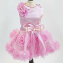 Dog Gauze Dress Princess Tutu Skirt Flower Sunday Collection Clothes XS Pink