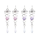 4 Piece Crystal Twiste Winding Machine Metal Spiral Mantle, 4.5inch