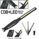 Rechargeable COB Flashlight Magnetic Inspection Torch Lamp For Car Repairing
