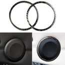 Carbon Fiber Door Audio Speaker Covers Trim Loudspeaker Decorative Circle R D4N5