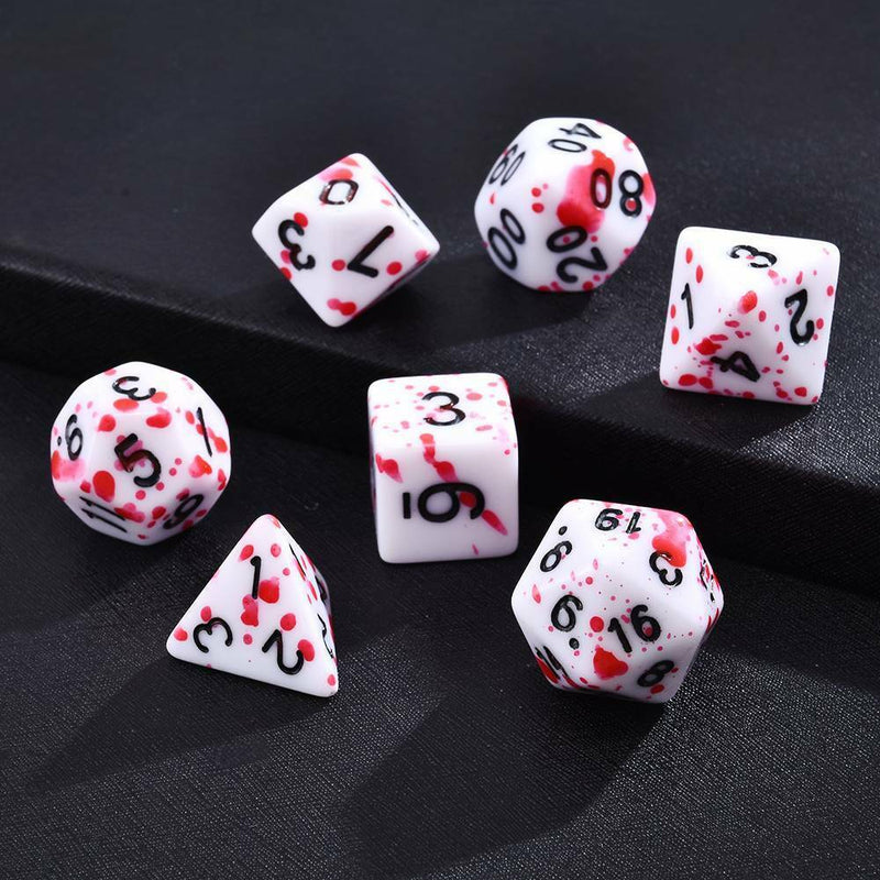 7x Bloody Polyhedral Dices Die for Dungeons&Dragons DND RPG MTG Board Games Toys