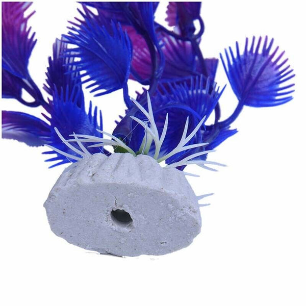 Artificial Plant Blue Purple Plastic Aquarium Decoration L5V3