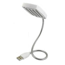 Plastic Shell White 28 LED Flexible Gooseneck USB Lamp Light Z2X9