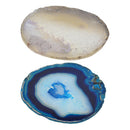 2 Pieces Colorful 80-100mm Agate Quartz Crystal Slices Coaster Home Ornament