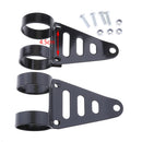 2pcs Universal Motorcycle Headlight Lamp Fork Mounting Brackets 41-43mm (Black)