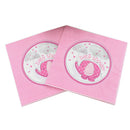 20pcs/bag Baby Shower Paper Napkins Serviettes PINK Girl Party decorations GMO