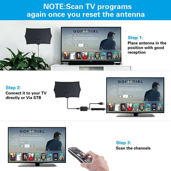 960 Mile Range Antenna TV Digital HD Skywire 4K Amplified Indoor HDTV 1080P