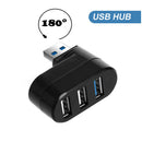 3 Ports USB Hub Extension 2x USB 2.0 1x USB 3.0 Multi USB Hub Splitter 180