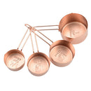 4pcs Solid Bar Kitchen Mirror Polished Baking Tool Portable Home Measuring Cup