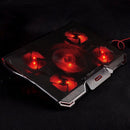 laptop cooler cooling pad with Silence 5pcs LED Fans USB 2.0 Adjustable Not