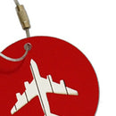 Red New Luggage Tag Travel Accessories Aircraft Round Shape Portable Secure W7B4
