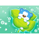 DIY Diamond Painting Kit Full Round Drill Cartoon Bear on Leaf 5D Drawing