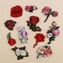 11x Embroidery Rose Flower Sew Iron on Patch on Badge Bag Jeans Applique Craf Gw