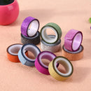 10pcs Rainbow Glitter Masking Tape Decorative DIY Scrapbooking Adhesive
