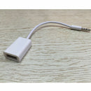 3.5mm Male AUX Car Audio Plug Jack To USB 2.0 Female Converter Cord MP3 Cable