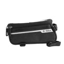 Waterproof Bicycle Front Tube Bag 6in Phone Touch Screen Saddle Bag (Black)