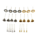 27pcs Brass Brush Wire Wheel Brushes Die Grinder Rotary Electric Polishing Tool&
