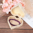 DIY Storage Boxes Heart Shape Wood Box Earrings Ring Jewelry Makeup Organi zg Gw