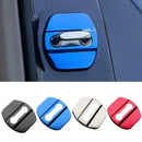 1pc Car Accessories Decor Stainless Steel Car Door Lock Protective Cover-Red