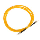 5meter Singlemode Single Core Fiber Optic Jumper Cord ST to ST Yellow
