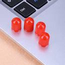 100pcs Plastic Car Truck Bike Tire Tyre Wheel Valve Stems Caps Dust Cover Red