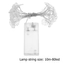 Outdoor 80 LED Snowflake String Light Christmas Party New Year Decor (10m) A