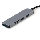 USB 3.0  TF Type C Aluminum Alloy USB C Hub Computer Accessories 5 In 1