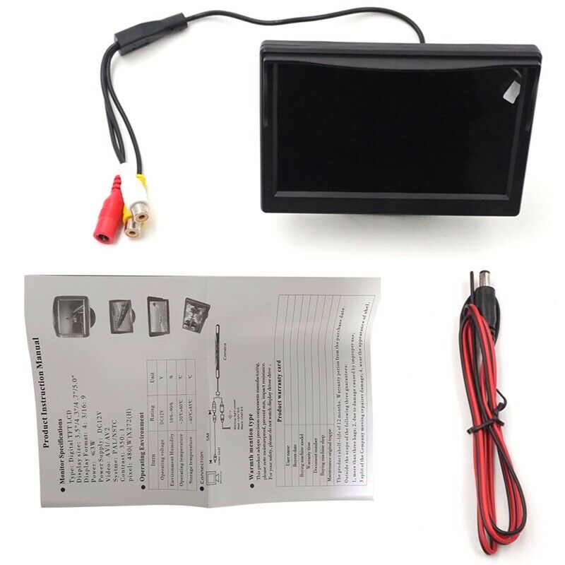 5 Inch Car Rear View Monitor Screen, Universal TFT LCD AV Backlight Car Col