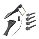 Ebony Violin Chinrest Screws Tuning Pegs Tailpiece Tail Nail for 4/4 Violin