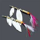 Hook Treble Spinner Bait Tackle Lures Sequins Spoon Feather Fishing Paillette Ew