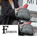 Pure Color Hair Ball Pendant Shoulder Handbags Women Crossbody Bags (Grey)