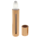 15ML Empty Bamboo Shell PP Perfume Roller Ball Bottle Case Steel Bead Head