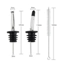 12 Pack Stainless Steel Classic Bottle Pourers Set, Liquor Pourers with Cap
