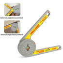 360 Degree Miter Saw Protractor w/Leveling Bubble Angle Finder Gauge Ruler