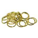 20Pcs Solid Brass Round Edged Keyring Keychain Split Ring Keys Chain Holder