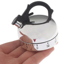60 Minute Kitchen Timer Alarm Mechanical Teapot Shaped Timer Clock Counting T Nw