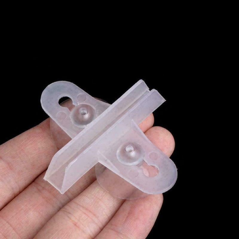 5pc Aquarium Fish Tank Divider Suction Cup Divider Sheet F9E2 Holder L4X3