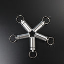 5 Pcs Waterproof Aluminum Pill Box Case Drug Container Holder Keyring M&O