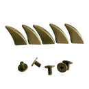 5 Pieces Horn Shape Screwback Rivets Stud Spikes for Leather Craft Bronze