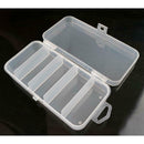 Plastic 5 Compartments Fishing Tackle Box Fish Lure Hook Bait Storage Case