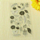 Feather Flower Silicone Clear Transparent Seal DIY Stamp Sheet Photo Album M8D8