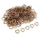 250pc Wooden MINI HOLLOW HEART Embellishments wedding craft card scrapbooks