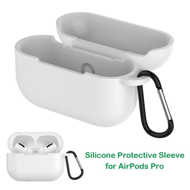 Scratchproof Silicone Earbuds Case Cover Holder Box w/Keychain for AirPods Pro